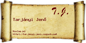 Tarjányi Jenő névjegykártya